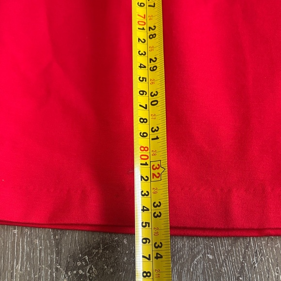 Banana Republic Red Dress Elegant Ruffle Sleeve Chic Minimalist Classic Style - Picture 7 of 8